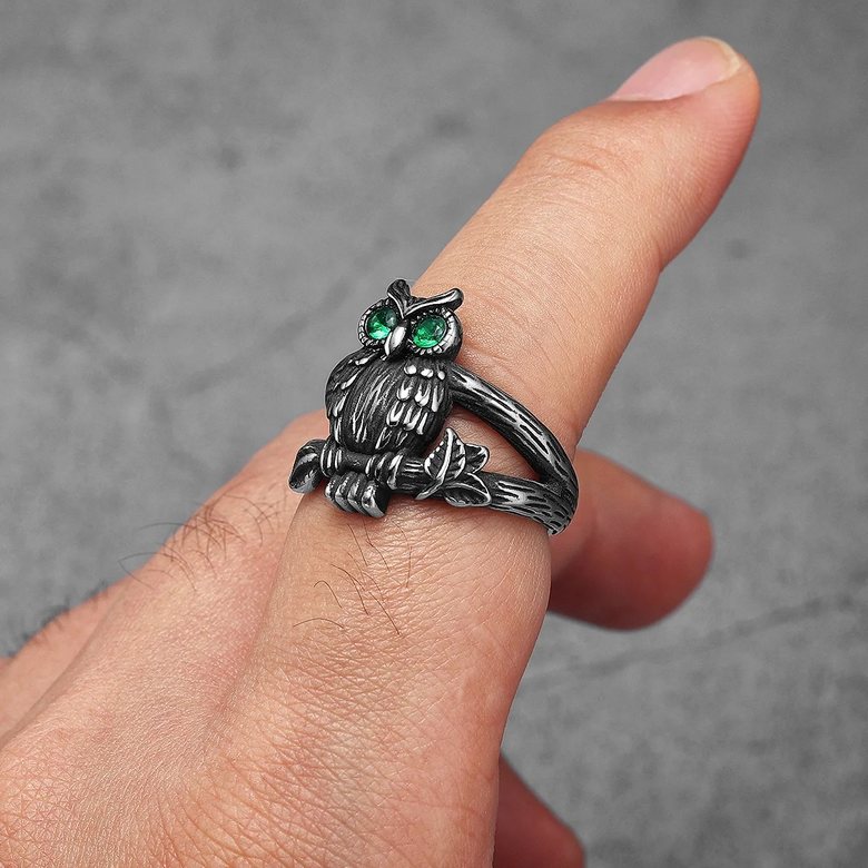 Prsten sova - ocelový (3)