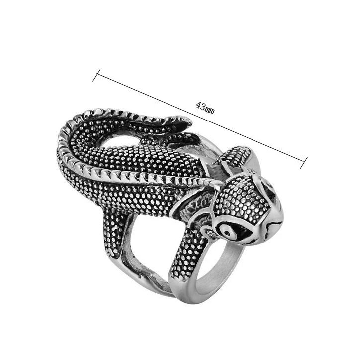 Prsten ještěrka (ocelový) 3