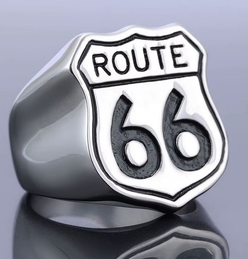 Prsten Route 66 - ocelový