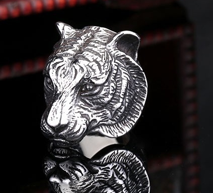 Prstýnek tygr (ocel)