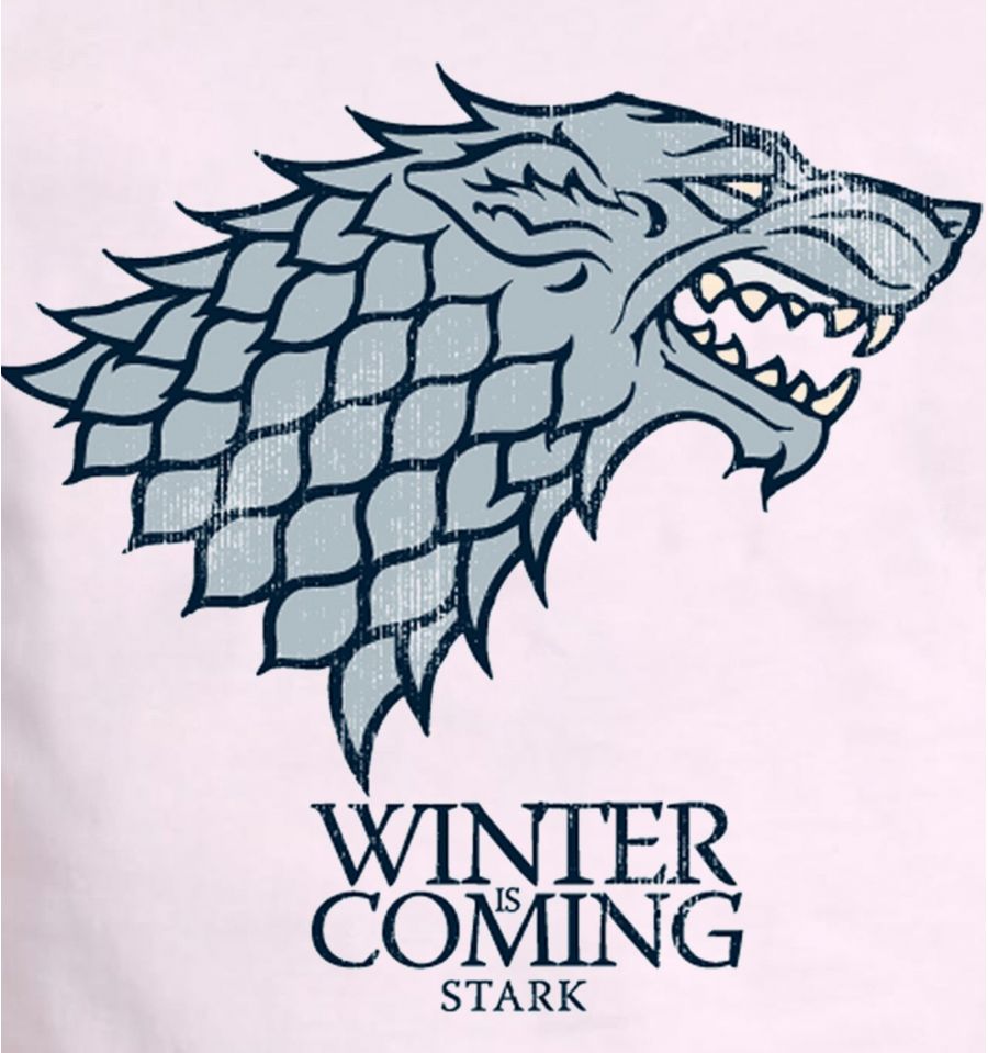 Pánské tričko Game of Thrones (Hra o trůny) - Stark (bílá)