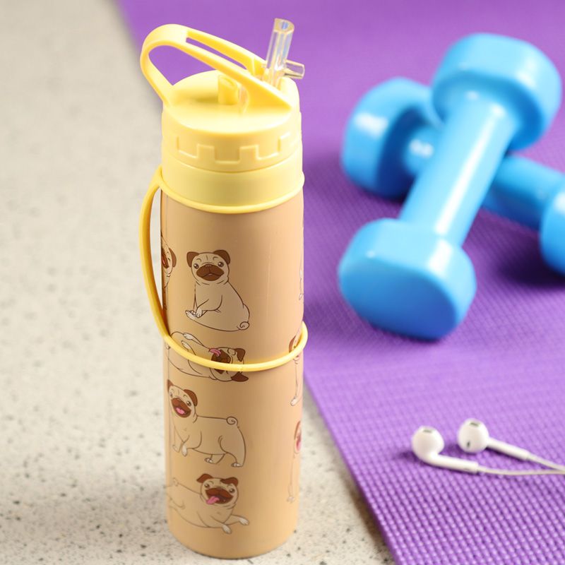 Silikonová skládací láhev mops - 600 ml