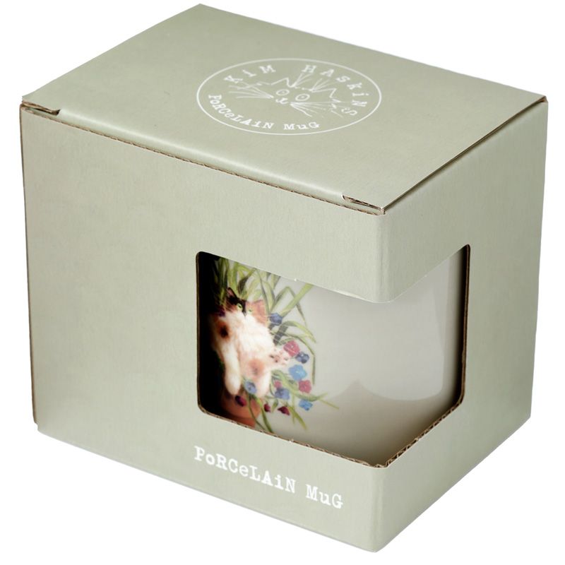 Hrnek kočka v květináči