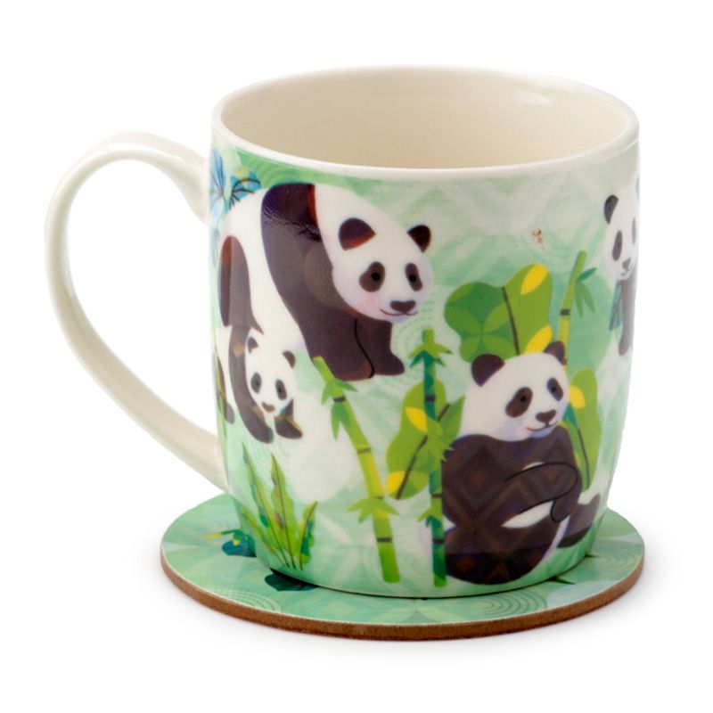 Hrnek panda s podtáckem