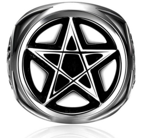 Prstýnek Supernatural - pentagram (ocel) - 6