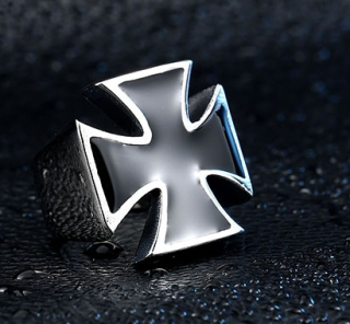 Prstýnek kříž (ocel) 7