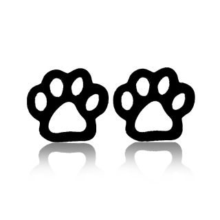 Náušnice tlapka (ocel) čn