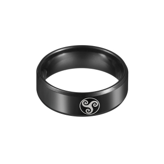 Prstýnek Teen Wolf (Vlčí mládě) - ocel - černá