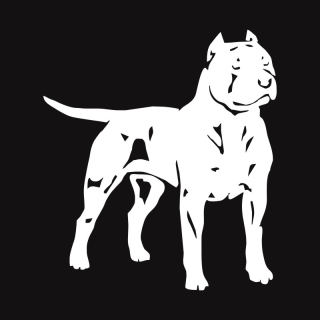 Samolepka (na auto, notebook) Pitbull - bílá (3)