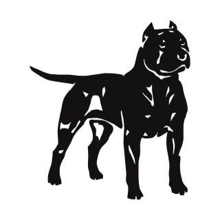 Samolepka (na auto, notebook) Pitbull - černá (3)