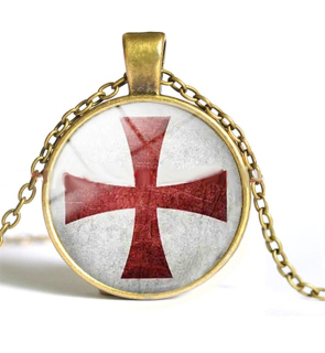 Řetízek kříž templářů (br)