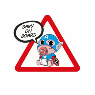 Samolepka (na auto, notebook) Baby On Board - Captain America