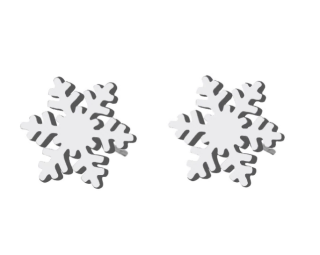 Náušnice vločka (ocel) 4
