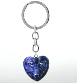 Klíčenka vlk (srdce) 8