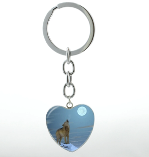 Klíčenka vlk (srdce) 10