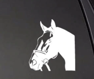 Samolepka (na auto, notebook) kůň (bílá) 5