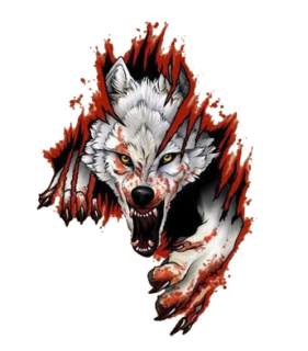 Samolepka (na auto, notebook) vlk (11)