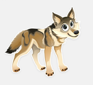 Samolepka (na auto, notebook) vlk (22)