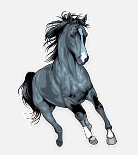Samolepka (na auto, notebook) kůň (11)