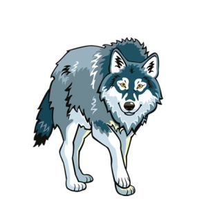 Samolepka (na auto, notebook) vlk (23)