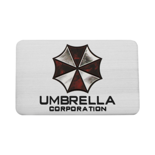 Samolepka (na auto, notebook) Resident Evil - Umbrella Corporation - 3D (9) - stříbrná