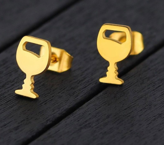 Náušnice sklenice (ocel) čzl