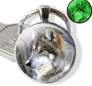 Klíčenka vlk - svítí ve tmě (21)