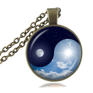 Řetízek Yin yang (16) - bronzová