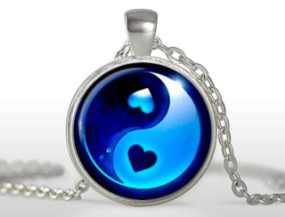 Řetízek Yin yang (18) - stříbrná