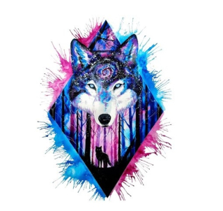 Samolepka (na auto, notebook) vlk (36)