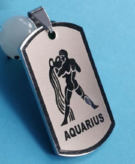 Řetízek znamení - vodnář - ocel