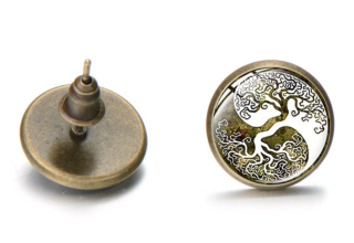 Náušnice Yin yang (10) br