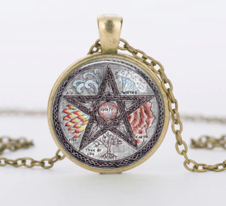 Řetízek Supernatural (Lovci duchů) - pentagram (35) br