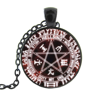 Řetízek Supernatural (Lovci duchů) - pentagram (42) 