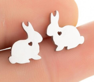 Náušnice zajíc (ocel) 4