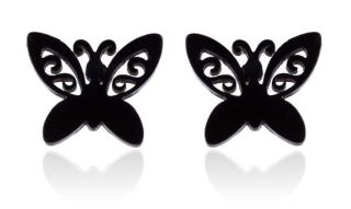 Náušnice motýl (ocel) 7 čn