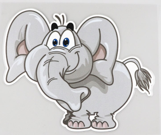 Samolepka (na auto, notebook) slon (3)
