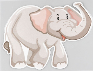 Samolepka (na auto, notebook) slon (4)