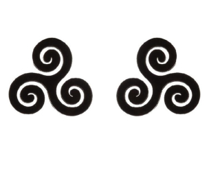 Náušnice Teen Wolf (Vlčí mládě) - ocel, Triskelion - čn