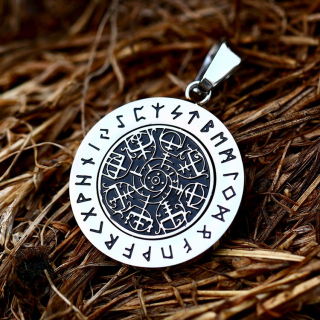 Řetízek Vegvísir - kompas (3) - ocel