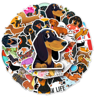 Set 50 samolepek jezevčík