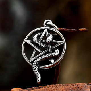 Řetízek had a pentagram (ocel) 2