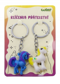 Klíčenka jednorožec - 2 ks (modrá + bílá)