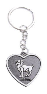 Klíčenka znamení zvěrokruhu - beran (srdce)