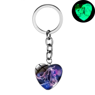 Klíčenka znamení zvěrokruhu - blíženci - svítí ve tmě