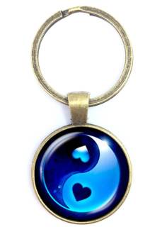 Klíčenka Yin yang - srdce