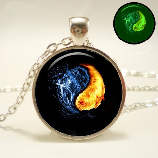 Řetízek Yin yang - svítí ve tmě (7)