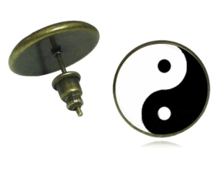 Náušnice Yin yang (16) br
