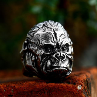 Prsten opice orangutan - ocelový 