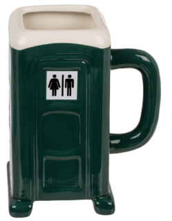 Hrnek toaleta - záchod (zelená)